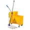 Mind Reader Bucket with Wringer and Mop Set, 22 Qt (5.5 Gallon), Floor Cleaning, Wheels, 16.25"L x 10.75"W x 24.5"H, Yellow